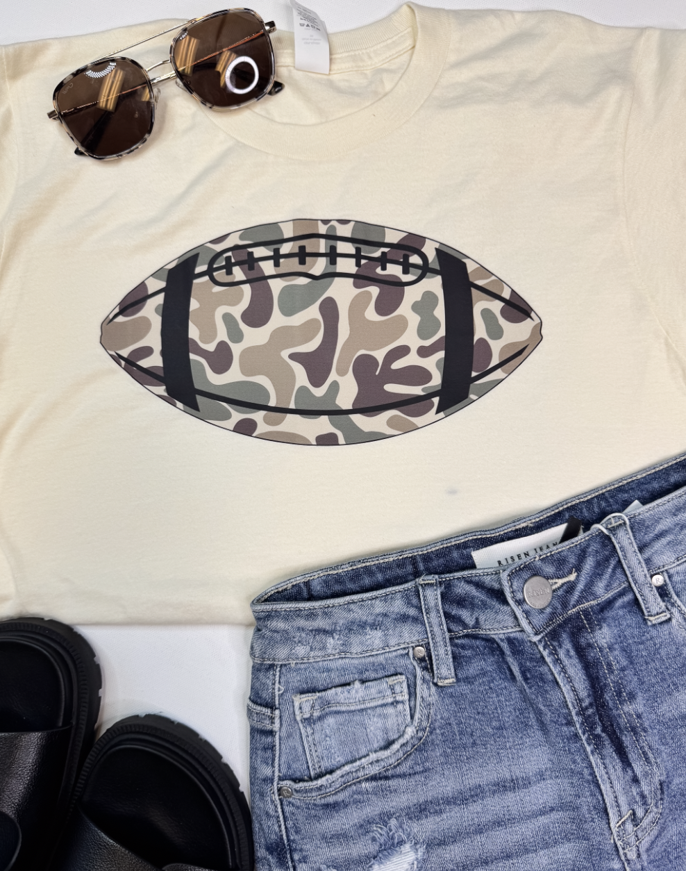 Camo Football Graphic T-shirt
