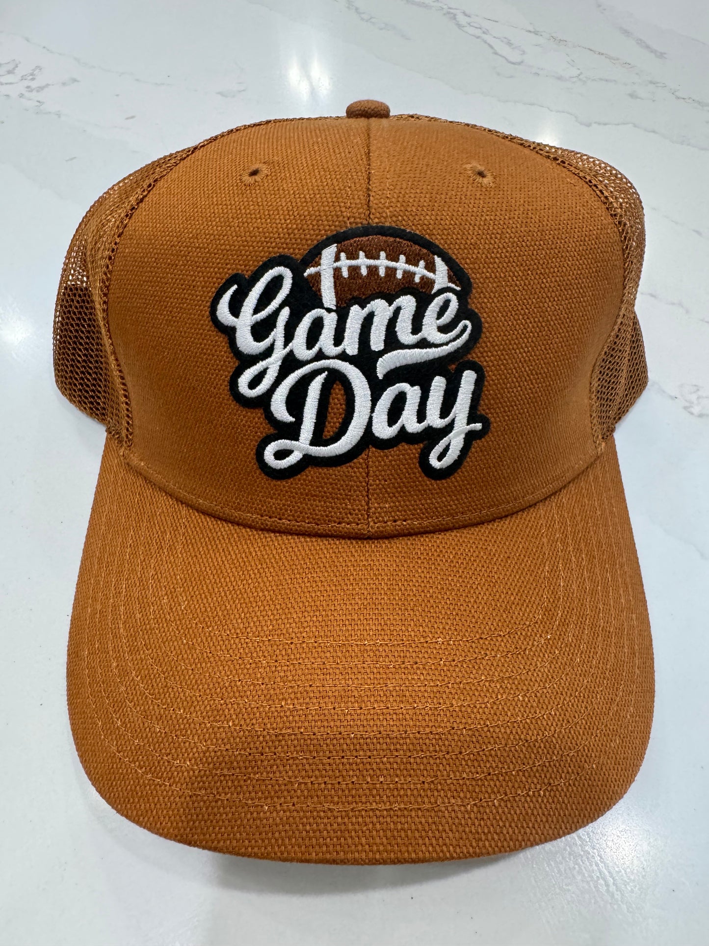 Sara's Custom Cognac Game Day Trucker Hat