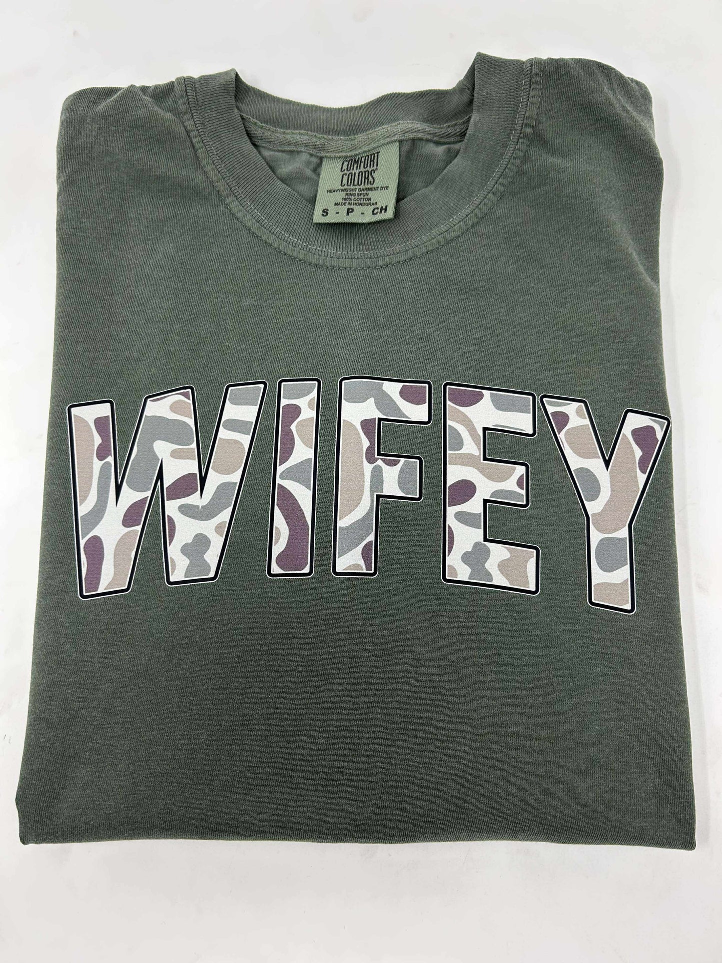 WIFEY Camo Garment Graphic T-shirt
