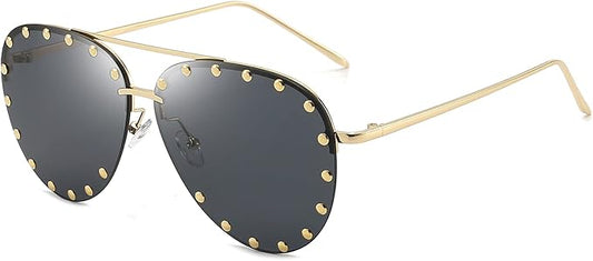 Aviator Sunglasses (Grey Lens)