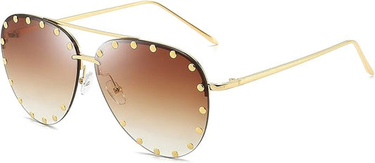 Aviator Sunglasses (Gradient Tea Lens)