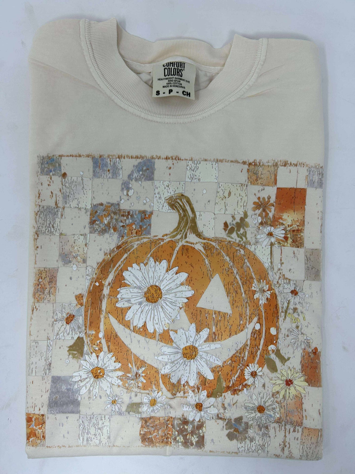 Patchwork Pumpkin Garment Graphic T-shirt