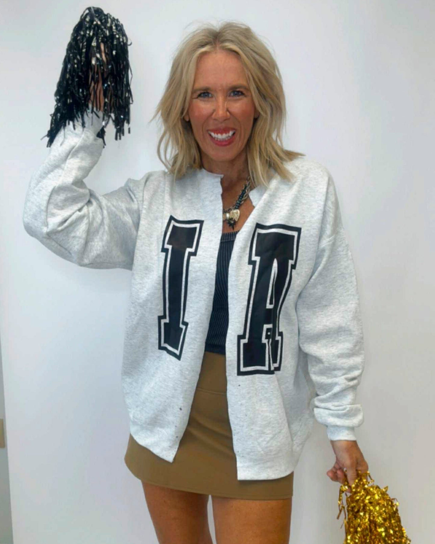 CUSTOM GAMEDAY HAND CUT CARDIGAN (FOLLOW THE INSTRUCTIONS) ** DEAL