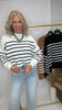 The Saylor Exposed Seam Striped Oversized Sweater | Zenana (4 COLORS)