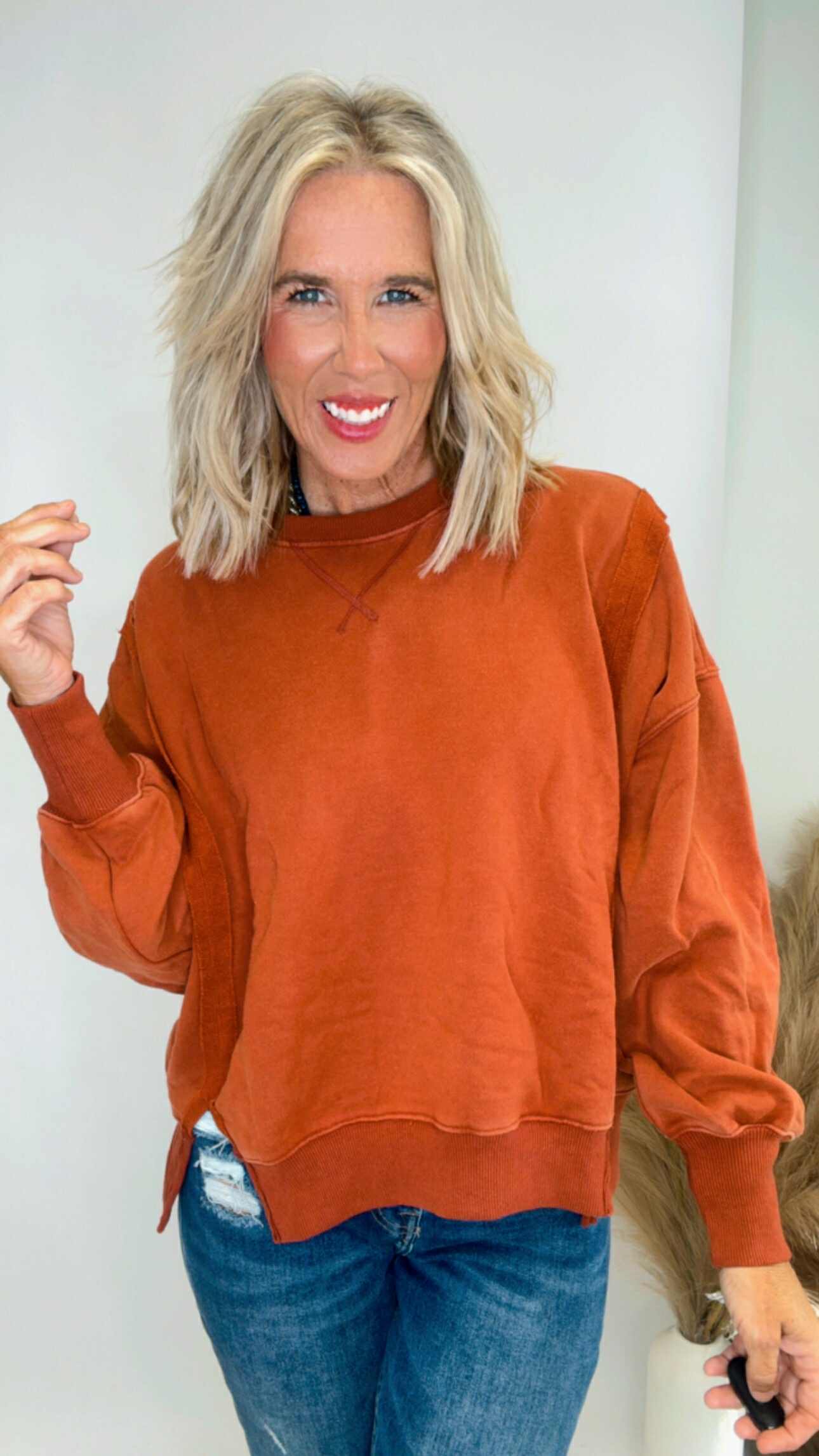 Essential Washed Pullover Sweatshirt Tops (3 COLORS)