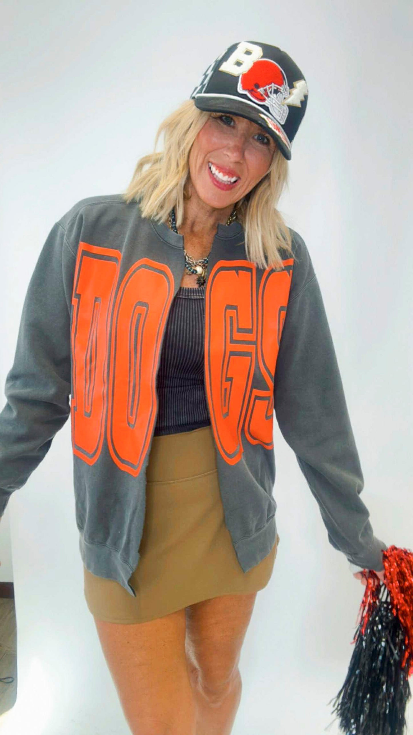 CUSTOM GAMEDAY HAND CUT CARDIGAN | COMFORT COLOR (FOLLOW THE INSTRUCTIONS) **