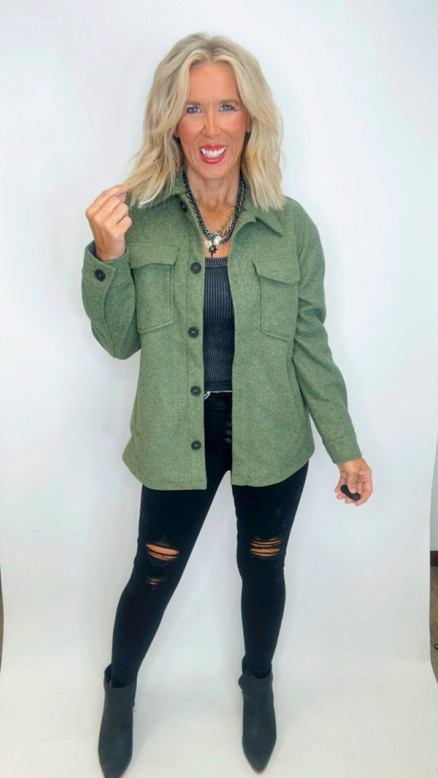 Crisp Air Fleece Shacket (3 COLORS) *DEAL*