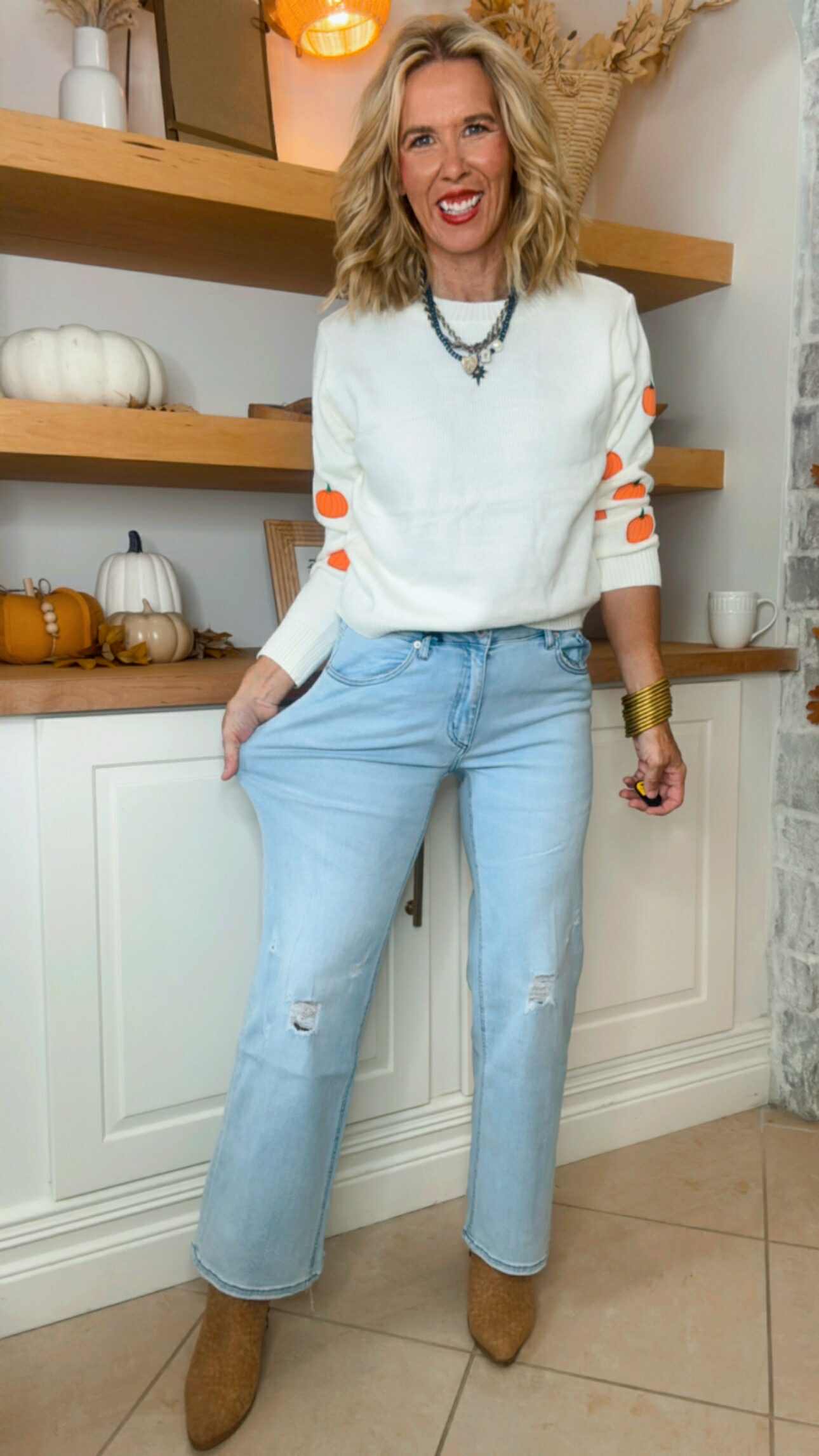 Light Wash High Rise Distressed Straight Leg Denim Jean | MICA *PREORDER