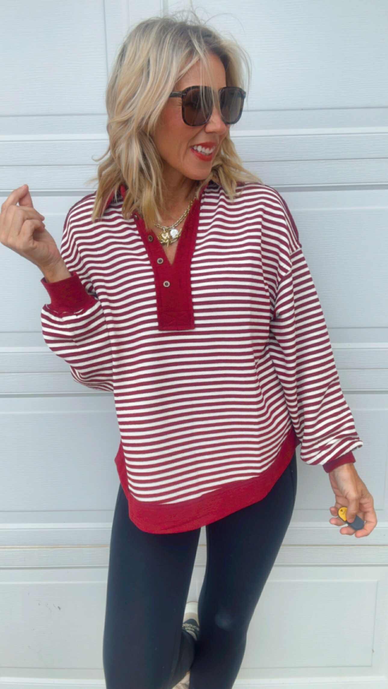 Stripes Mix And Match Collared Top