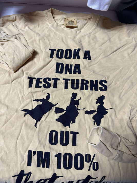 Took a DNA Test Long Sleeve Garment Dyed Graphic Top *FINAL SALE