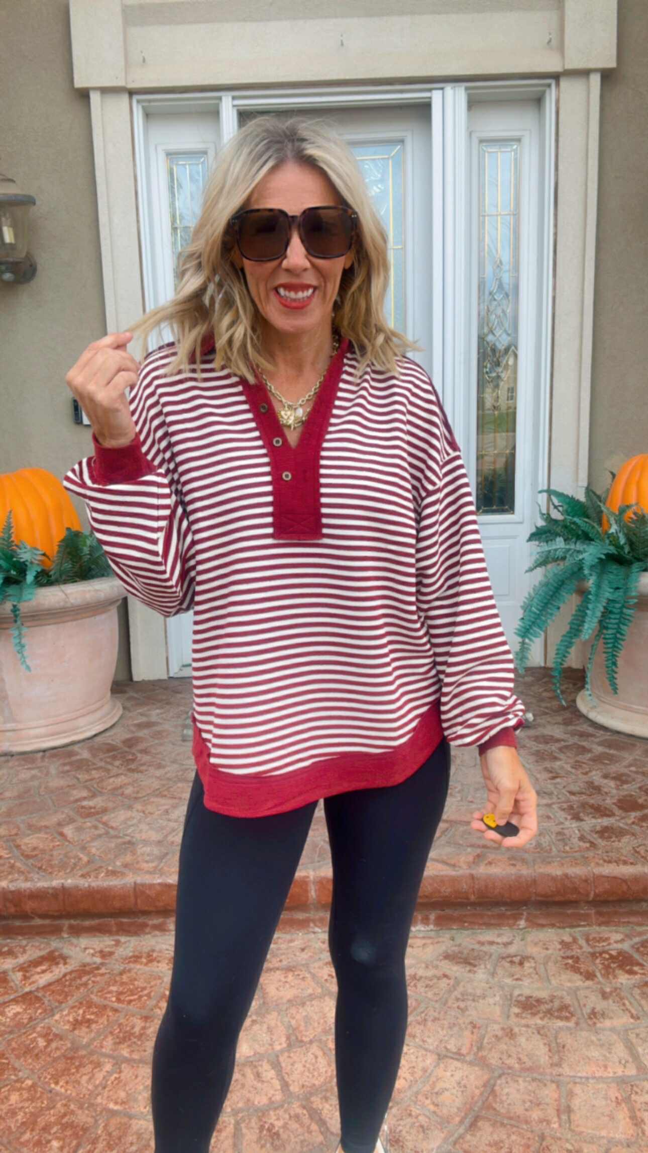 Stripes Mix And Match Collared Top