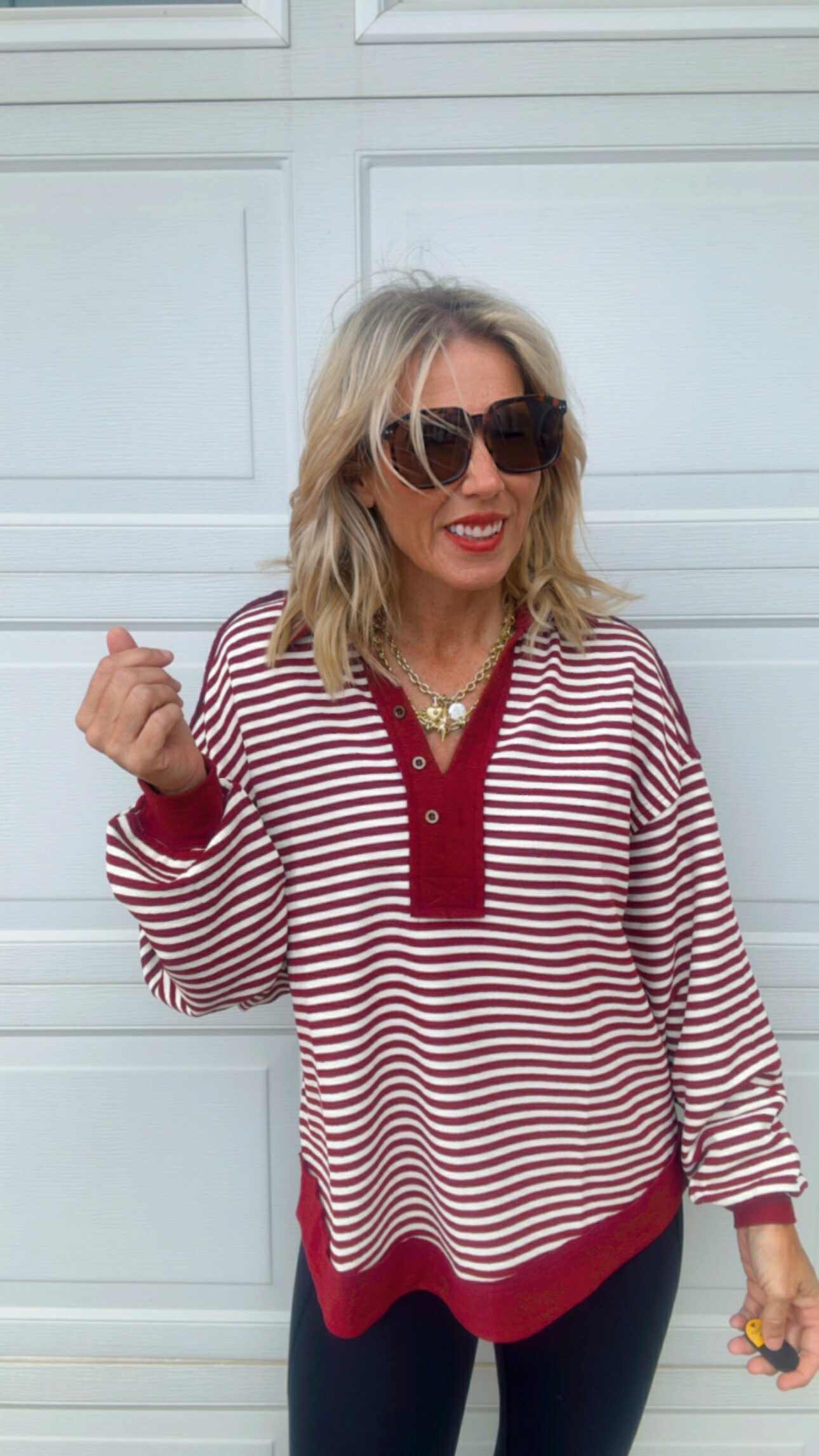 Stripes Mix And Match Collared Top
