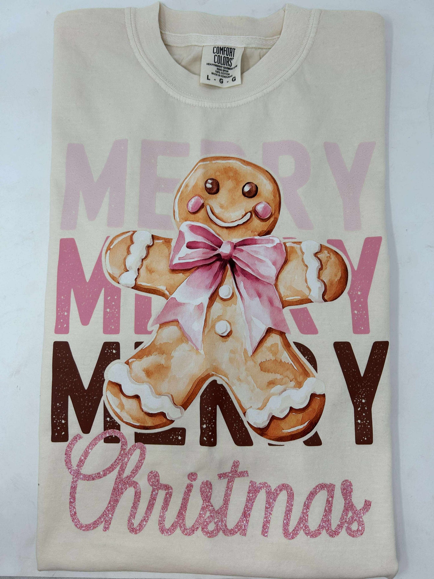 Merry Gingerbread Christmas Garment-Dyed Graphic T-shirt | Comfort Colors *DEAL*