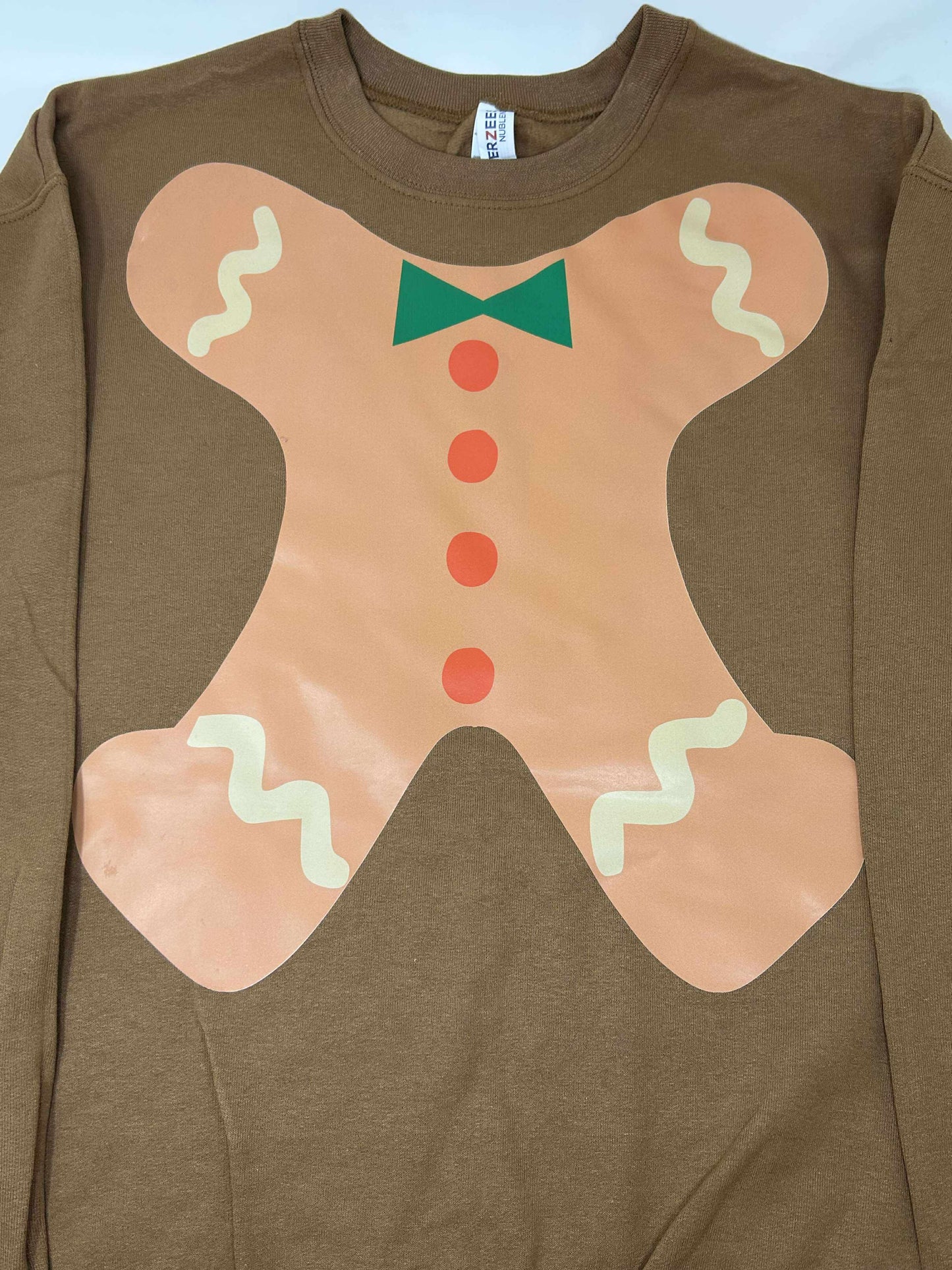Gingerbread Body Crewneck Graphic Sweatshirt