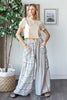 Washed 3D Pocket Narrow Stripe Wide Leg Pants | Oli & Hali