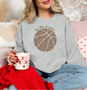 Tis the Season Basketball Ash Crewneck Graphic Sweatshirt