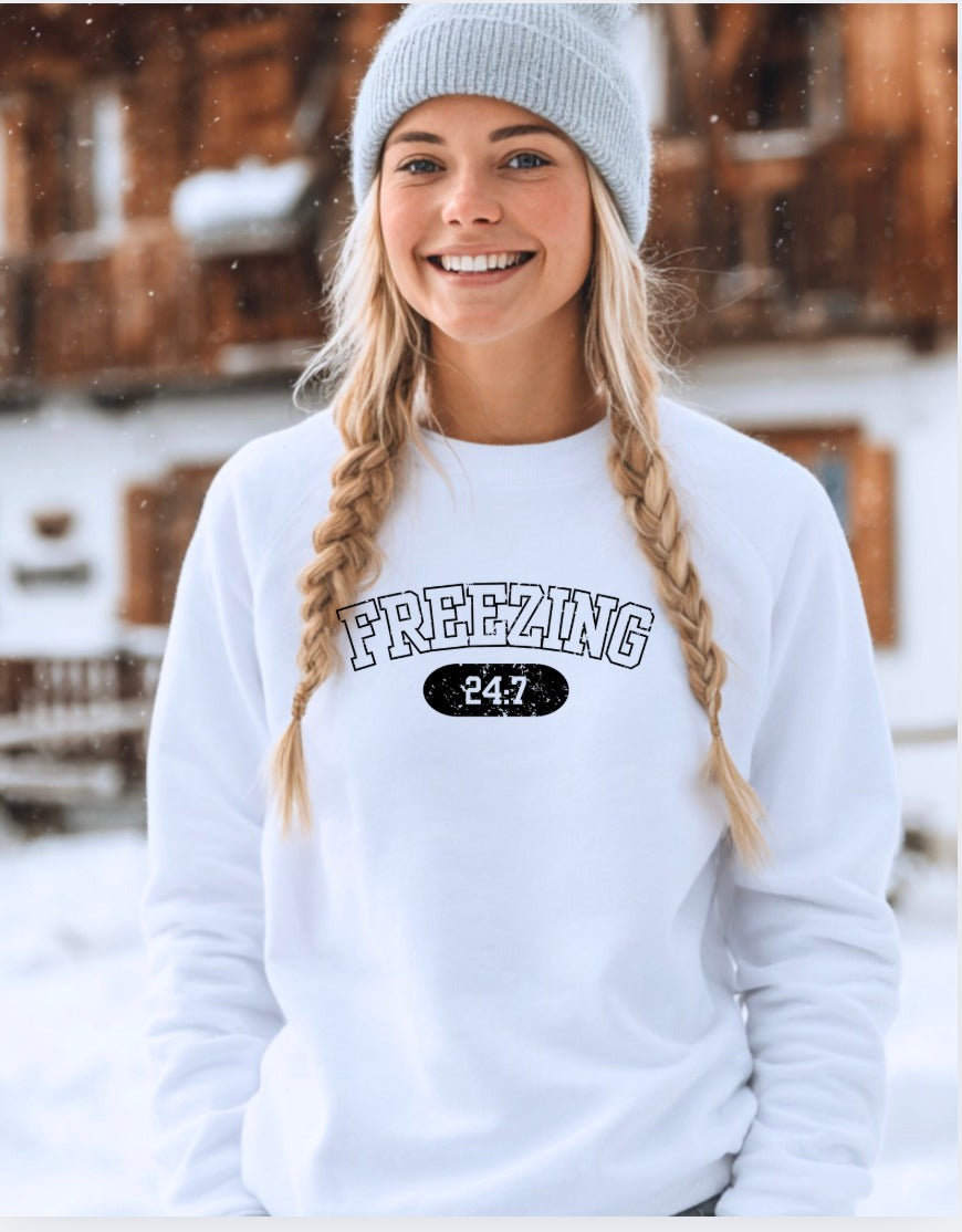 Freezing 24/7 Crewneck Graphic Sweatshirt