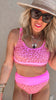 Pink Leopard Beach Bikini Swimsuit | Salty Wave - Final Sale