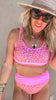 Pink Leopard Beach Bikini Swimsuit | Salty Wave - Final Sale