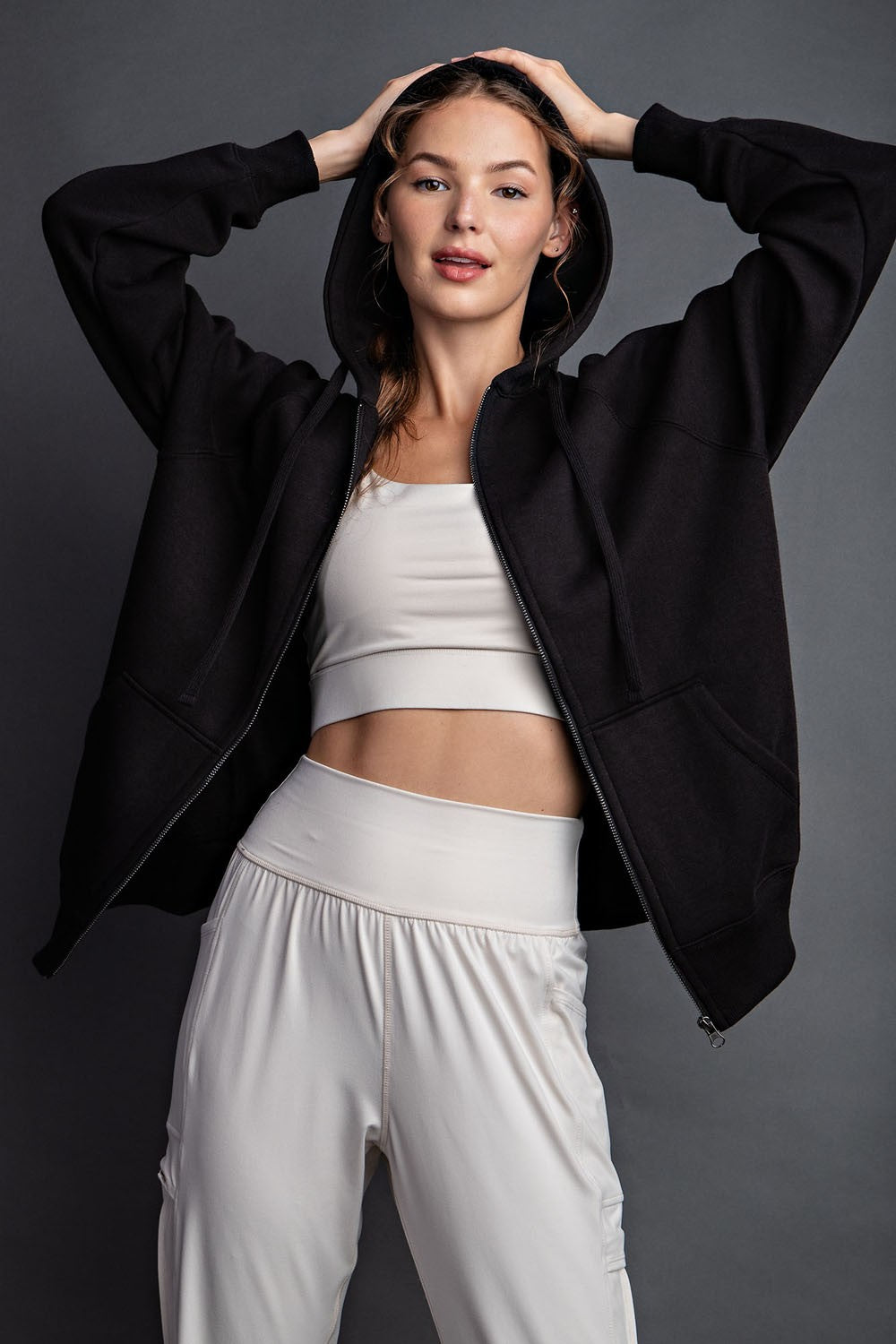 Fleece French Terry Full Zip Jacket | RAE MODE*- Final Sale