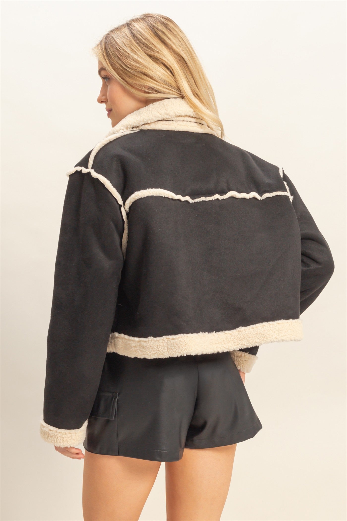 Reversible Suede Sherpa Mixed Jacket (2 COLORS) | HYFVE *LA LIVE PREORDER