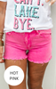 Perfect for You Acid Wash Frayed Cutoff Denim Shorts | Zenana - Final Sale
