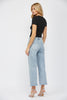 The Electric Blue High Rise Ankle Wide Leg Denim Jean | MICA - Final Sale