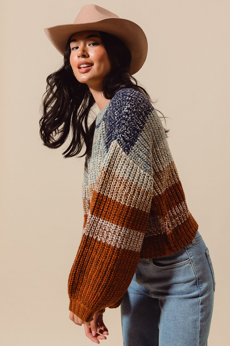 Striped Multi Color Crop Sweater (2 COLORS) | SO ME *LA LIVE PREORDER 2.2.2.1