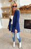 slouchy navy cardigan