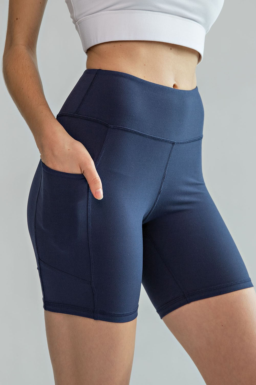 6 Inch Biker Shorts w/ Side Pockets - Final Sale