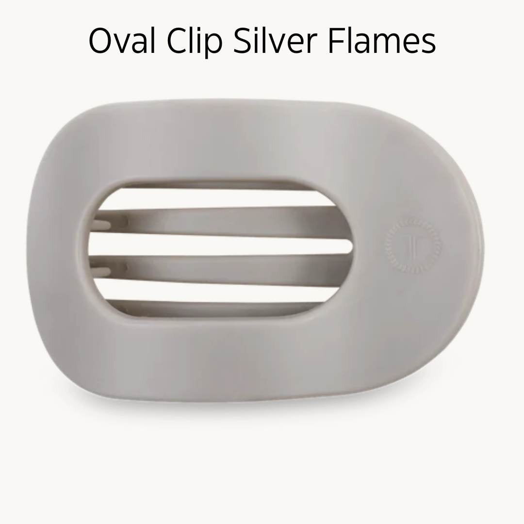 Large Flat Oval Hair Clips | Teleties**