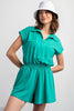 Butter Short Sleeve Quarter Zip Romper | RAE MODE - Final Sale