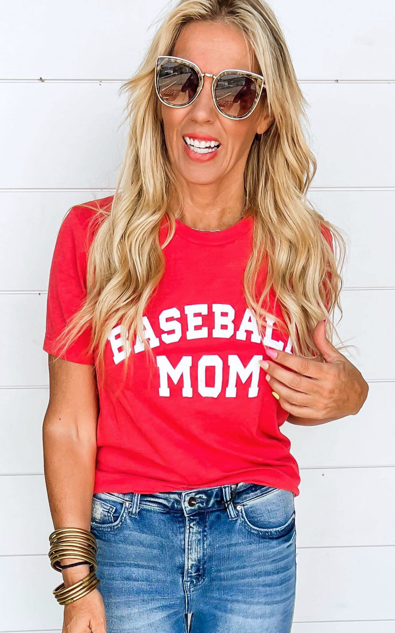 Baseball Mom Graphic Tee**