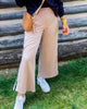 Striped Down Line Pants With Pockets