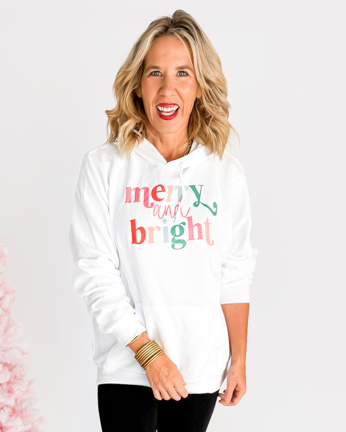 Merry and Bright Graphic Hoodie