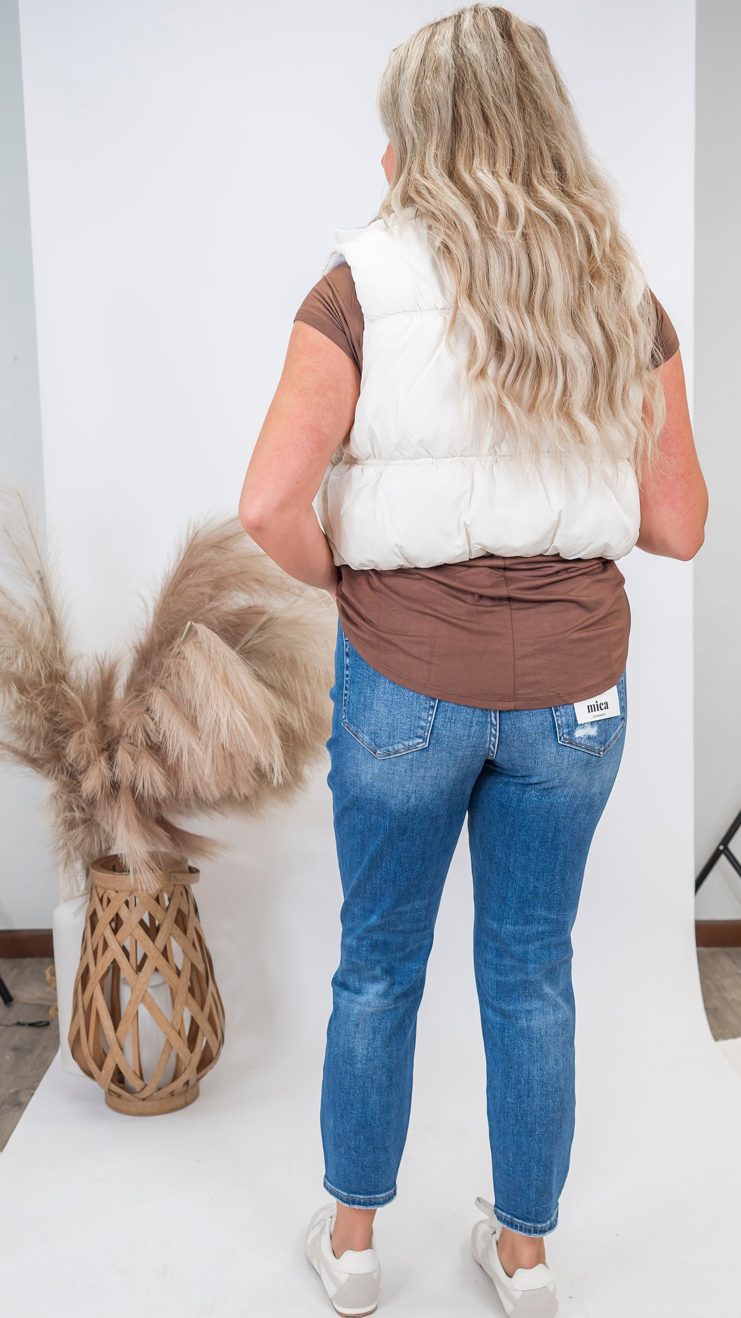 Super High Rise Button Fly Mom Denim Jeans - Mica*