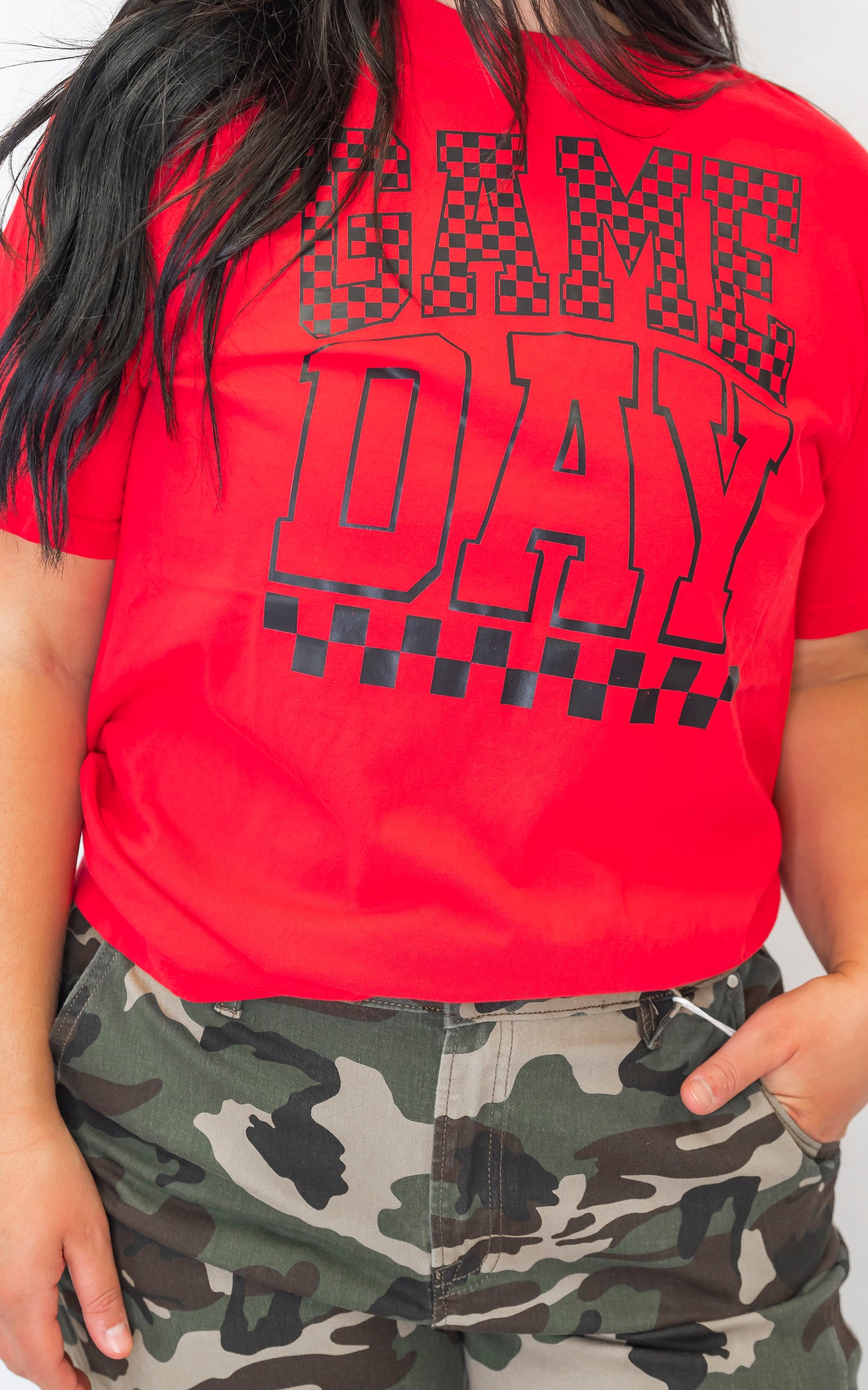 Red Game Day Garment Graphic T-shirt