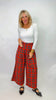 Christmas Tartan Wide Leg Culotte Pants