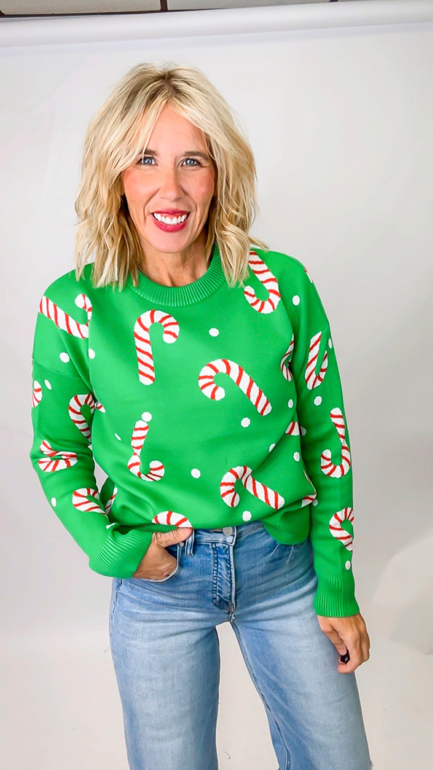 Christmas Candy Cane Sweater ( 3 Colors)
