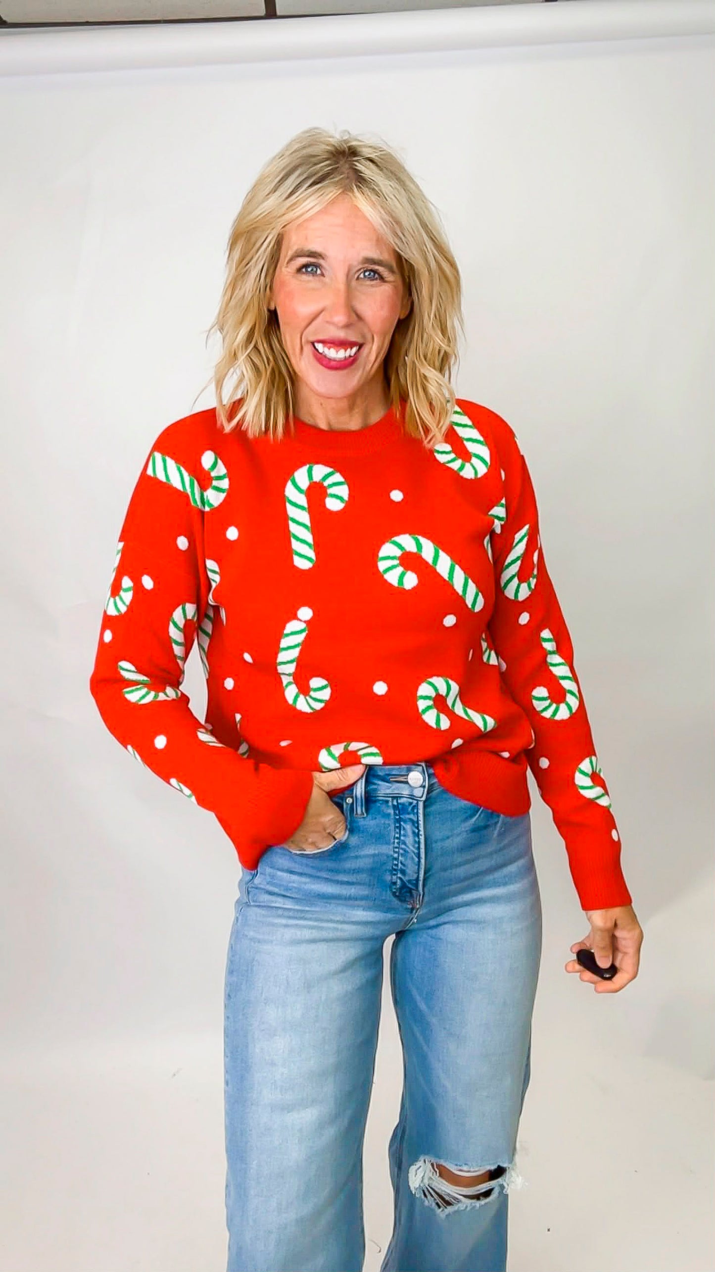 Christmas Candy Cane Sweater ( 3 Colors)