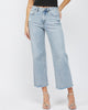 The Electric Blue High Rise Ankle Wide Leg Denim Jean | MICA - Final Sale