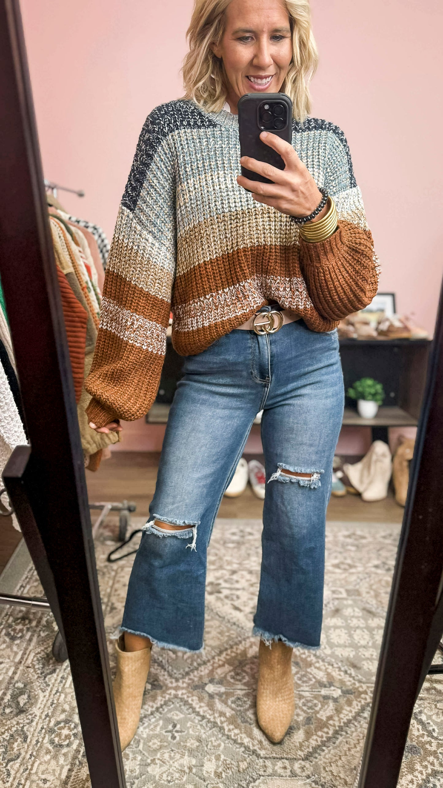 Striped Multi Color Crop Sweater (2 COLORS) | SO ME *LA LIVE PREORDER 2.2.2.1