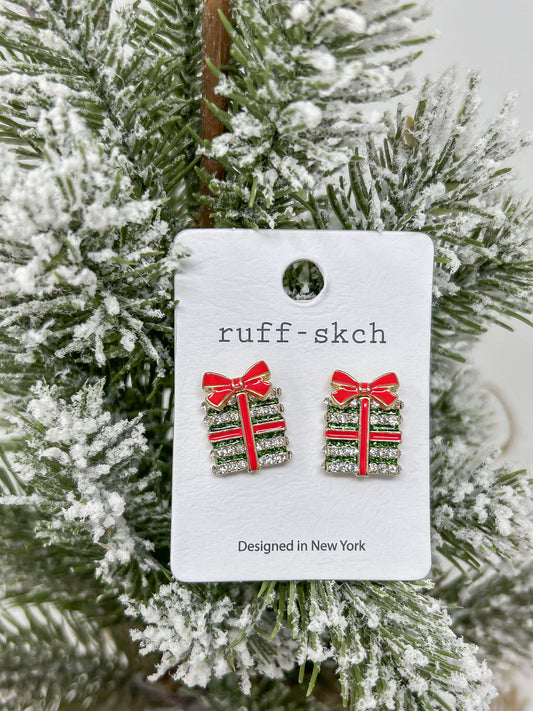 Christmas Present Stud Earrings