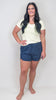Hold Tight V-Neck Short Sleeve Top | Salty Wave *FINAL SALE