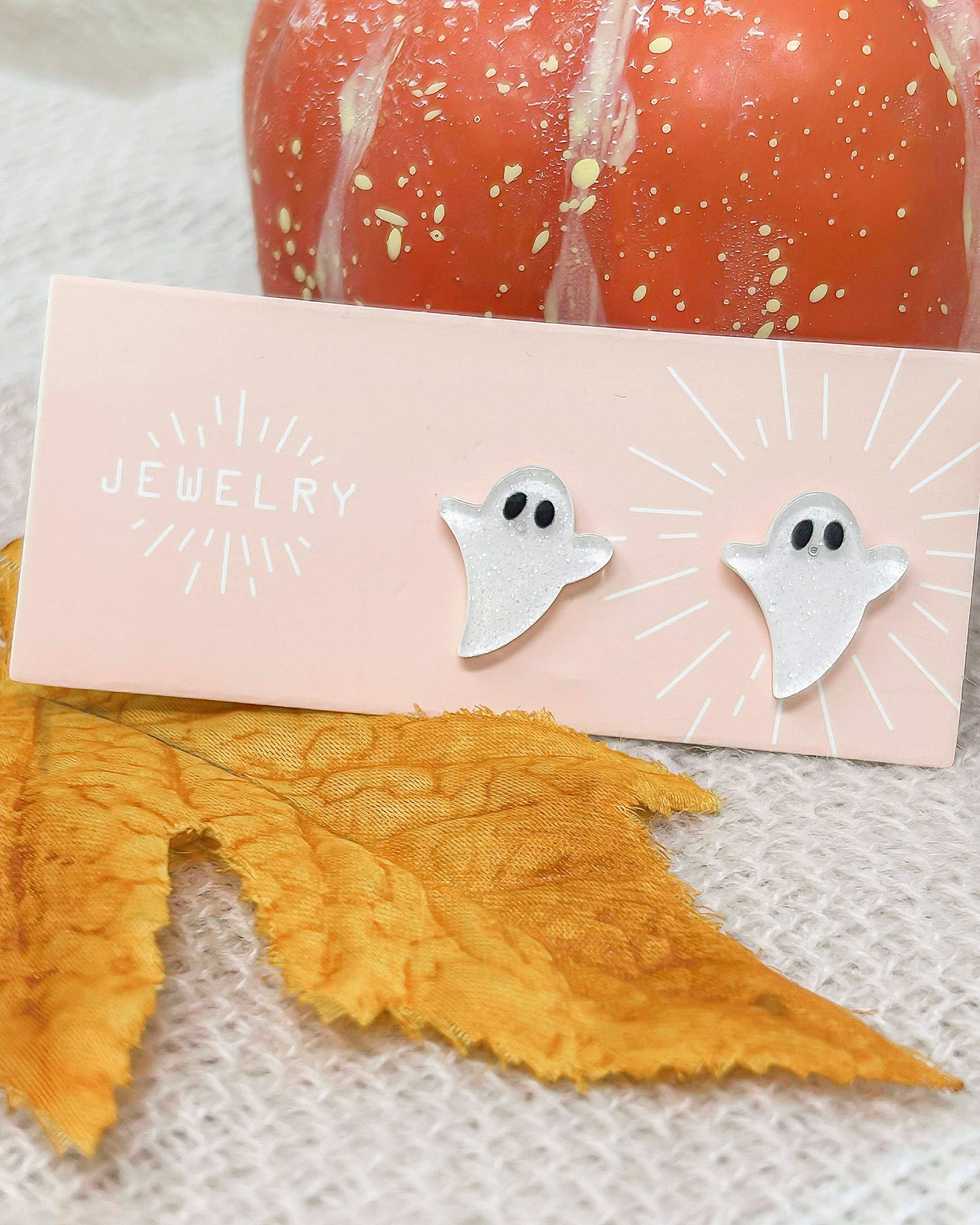 Boo Its A Ghost Stud Earrings*