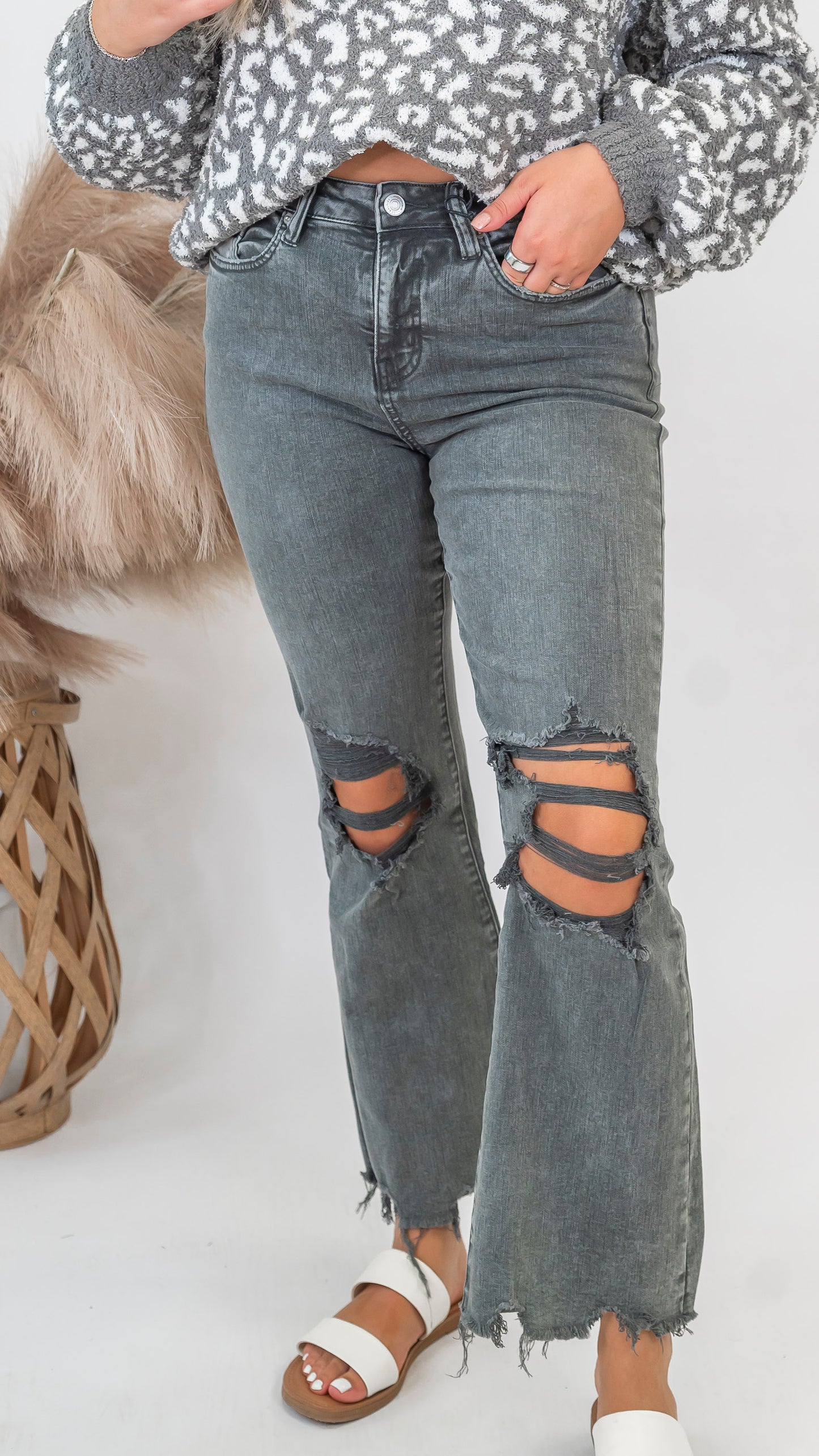 Mica - The Marlowe High Rise Vintage Flare Denim Jeans**