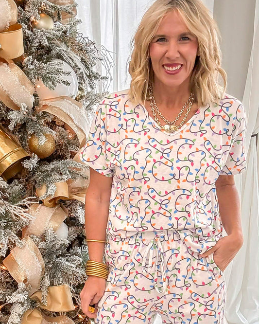 Christmas Lights Classic Pajama Set | SALTY WAVE - START SHIP DEC 10th - DOORBUSTER