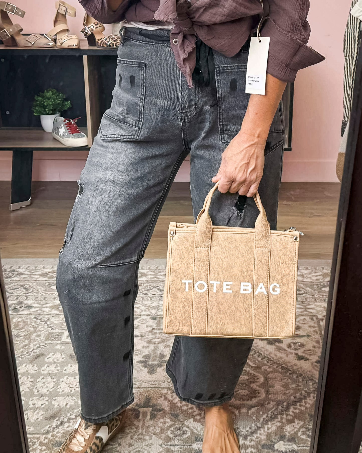 Washed Distressed Barrel Jeans | BLUEVELVET *LA LIVE PREORDER 44%OFF