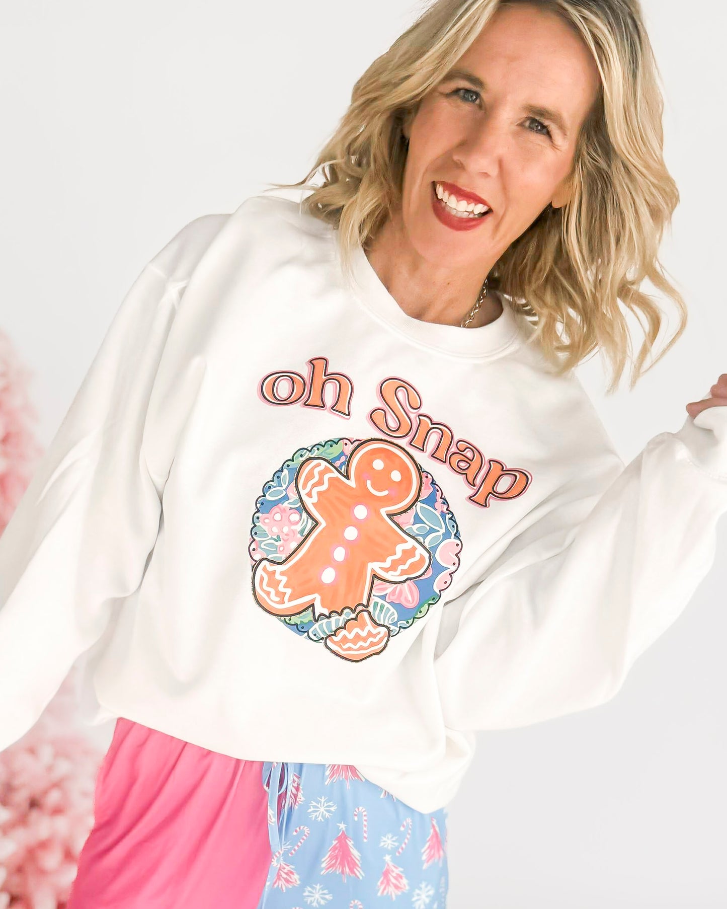 Oh Snap Crew Neck Graphic Sweatshirt - excluded