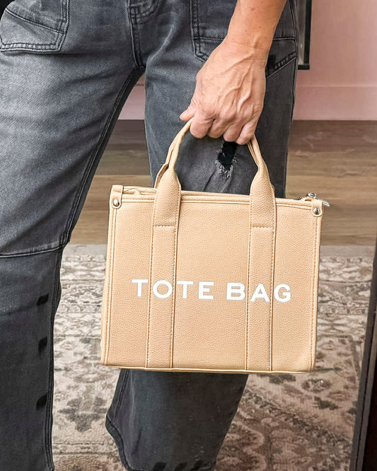 Faux Leather Small Tote Bag (4 COLORS) *LA LIVE PREORDER